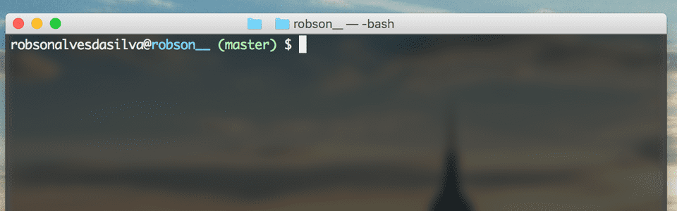 branch na frente do nome terminal